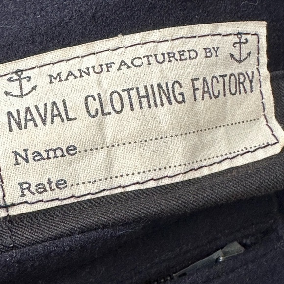 Vintage NAVAL CLOTHING FACTORY WWll Wool Corset Back Blue Trousers Sailor 1940s - Picture 11 of 15